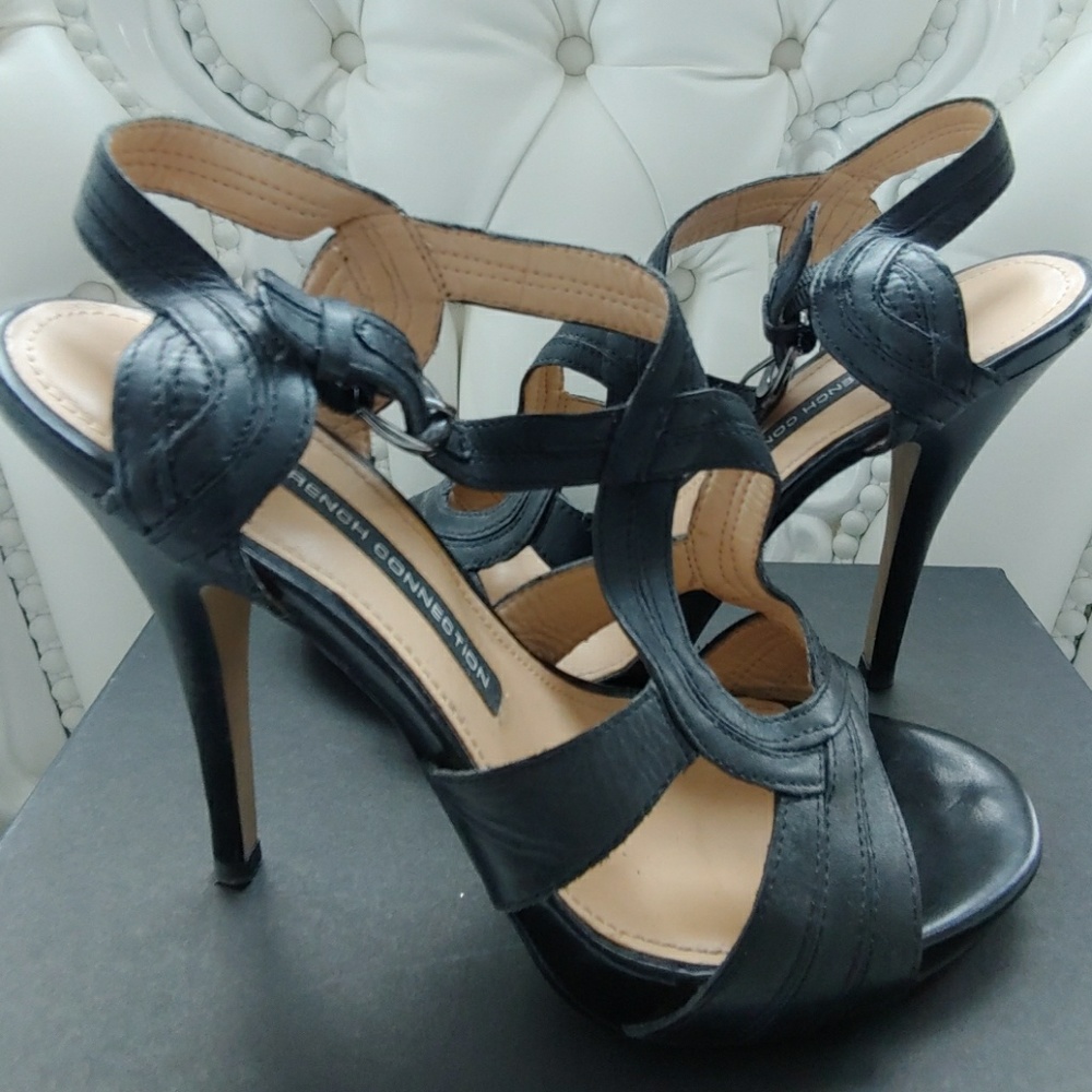 French Connection Black Sandals